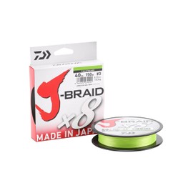 Daiwa J-Braid 8 Braid 0.18mm, 12,0kg/26,5lbs, 300m chartreuse