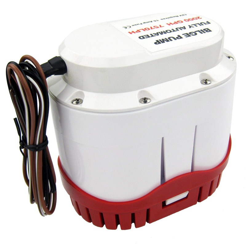 NEWMAIX 12V 2000GPH Automatic Electric Bilge Pump Marine Boat Submersible