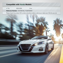 YHTAUTO Front Passenger Side Outer Bumper Inner Brace Compatible with Honda Civic 2022-2024, Bumper Bracket