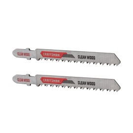 CRAFTSMAN 3-5/8 Inch 10 TPI T-Shank High Carbon Steel Jig Saw Blades for Wood, 2 Pack (CMAJ1410WC2)