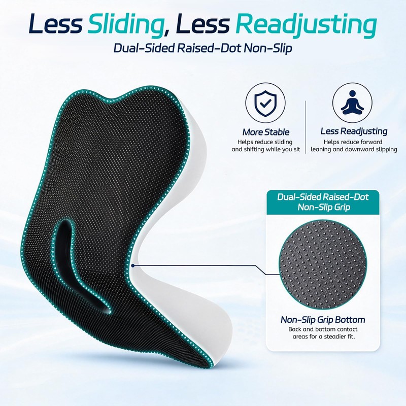 Seat Cushion & Back Support for Tailbone and Lower Back