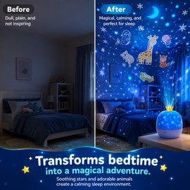 Galaxy Projector Night Light for Kids – 360° Rotating Star Lamp with 15 Modes for Bedrooms & Gifts