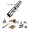 Stainless Steel Glass Body Salt and Pepper Grinder, Thumb press