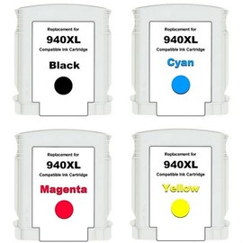 SuppliesMAX Remanufactured Replacement for HP OfficeJet Pro 8000/OfficeJet Pro 8500/OfficeJet Pro 8500A Series High Yield Inkjet Combo Pack (BK/C/M/Y) (NO. 940XL) (D8J48AE_1PK/CG898AE_1PKMP)