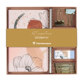 Clairefontaine Evanescence 115984C Writing Set with a Notebook 11 x 17 cm 32 Lined Sheets, a Pencil, 2 Letter Clips, 10 Paper Clips and an Eraser, 1 Piece
