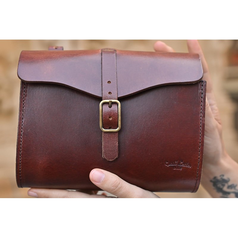 Gusti Saddle Bag Leather Handlebar Bag Leather Anti-Theft Bicycle Tool
