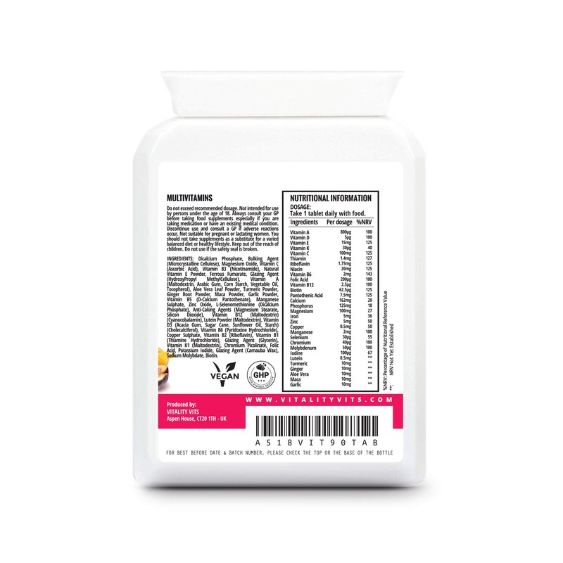 Multivitamins and Minerals – Vegan Tablets - Health and Wellbeing