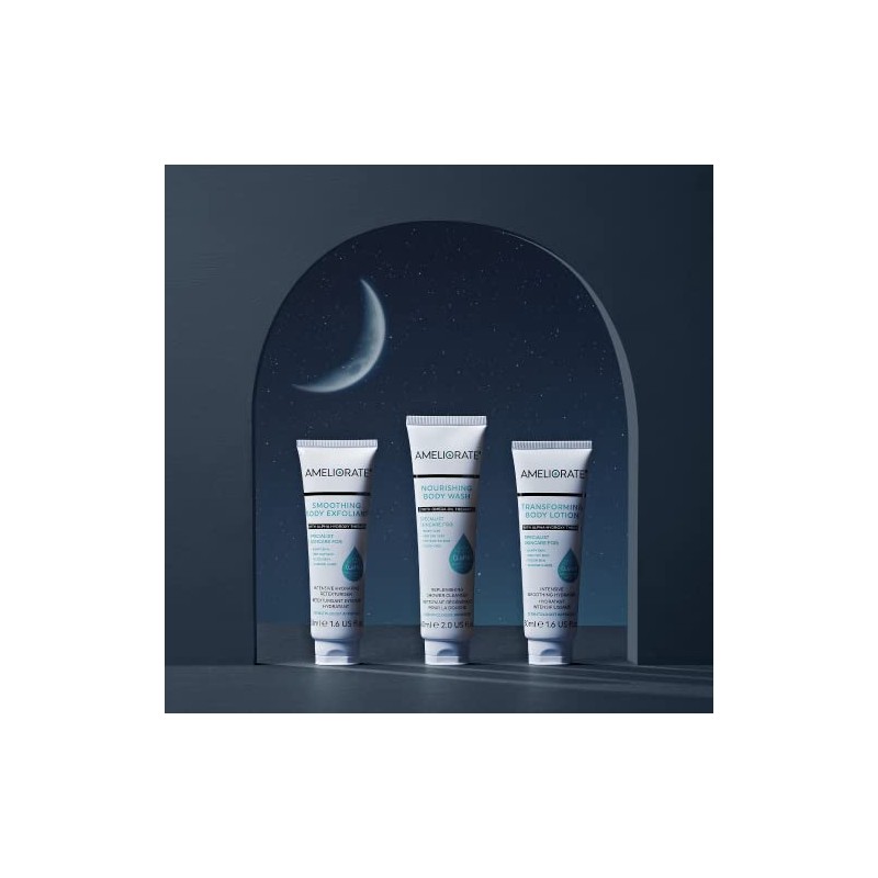 AMELIORATE 3 steps to smooth the skin.