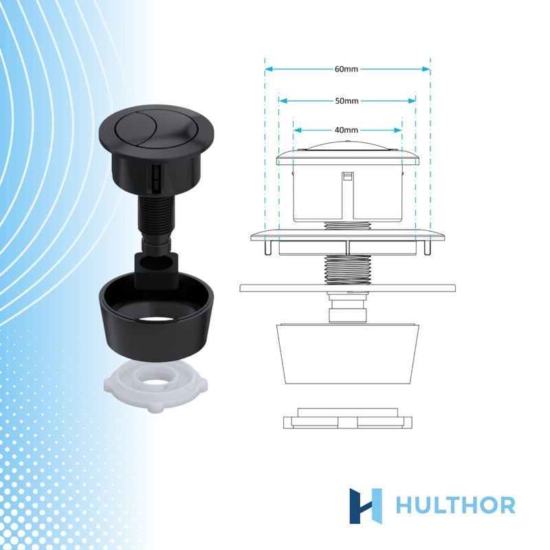 Hulthor Universal Toilet Flush Button Kit – Toilet Push Button