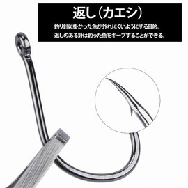 e-smile Fishing Hooks with Tube 500pcs Set with Case (M(3#~12#))