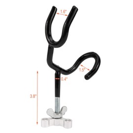 RealPlus Fishing Rod Holders for Boat Sure Grip Steel Angle Pole Holder with PVC Dipped and Mounting Base, Pack of 3