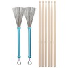 Drum Stick Brush Set Jazz Retractable Metal Wire 5A Rod
