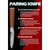 YOUSUNLONG Paring Knives 3.5 Inch - Japanese Hammered Damascus Steel