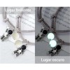 Set 2 Pulseras Para Parejas Imán Astronauta Brilla Oscuridad Color