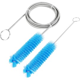 CPAP Tube and Mask Cleaning Brush, 7 Feet Flexible, 7 Inches Handy Stainless Steel Wire Bristle Brush fits for standard 22mm diameter Tubing (blue)