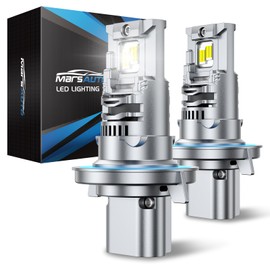 Marsauto H13 Bulb, 9008 Fog Bulb 800% Brightness Super Bright, 6500K White, 1:1 Size Plug and Play, Fog Bulb, Pack of 2