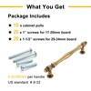 BEROSSA 10 Pack 3 Inch Antique Brass Cabinet Pulls Vintage