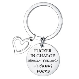 Funny Boss Keyring Boss Day Gifts for Women Best Boss Gifts Office Gag Gifts for Bosses Manager Leader Gifts Boss Lady Gifts Coworker Keyring Boss Christmas Appreciation Goodbye Retirement Gifts