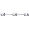 Jewelco London Ladies Sterling Silver Cubic Zirconia Infinity Kisses Tennis