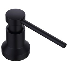 Soap Dispenser for Kitchen Sink, Compatible with Moen 3942SRS Deck Mounted Kitchen Soap Dispenser with Above The Sink Refillable Bottle (Matte Black)