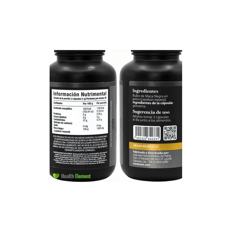 Maca Negra Momosie para Salud Masculina en Cápsulas