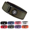 DNDL Self-Locking Weightlifting Belt, 4-Inch, Nylon, Metal Buckle (Green, Medium)