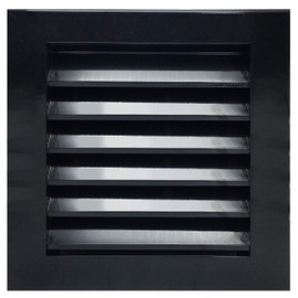 HVAC Premium 16"W x 16"H Aluminum Exterior Gable Louver Vent for Walls & Crawlspace - Weather-Resistant Air Grille with Screen Mesh - Black [Outer Dimensions 17.75"W x 17.75"H]