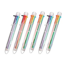 Ballpoint Pen Multicoloured, Multicoloured Ballpoint Pen, Care Accessories, Multicoloured Ballpoint Pen, Retractable Ballpoint Pen, Pack of 6 Ballpoint Pens Colourful, 6 Colours 6 in 1 Ballpoint Pen
