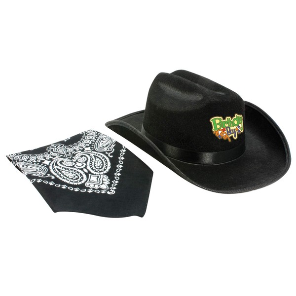 Aeromax Birthday Boy Cowboy Hat Black with Bandanna
