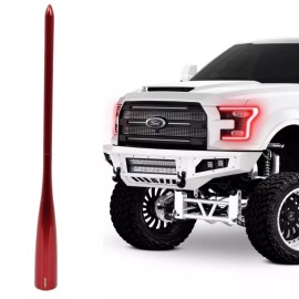 VMS SHORT 13 INCH SPIKE ANTENNA IN RED FOR FORD F150 F250 F350 RAPTOR EXCURSION