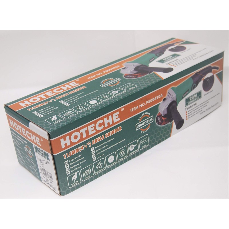 Hoteche 4-1/2" Electric Variable Speed Angle Grinder Trigger Grip Long