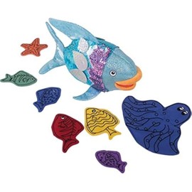 Cre8tive Minds The Rainbow Fish Puppet - Prop Set For Visual Storytelling, 15 Piece Set, Puppet Show Theater For Kids, Bedtime Story, Engaging Physical Story Time
