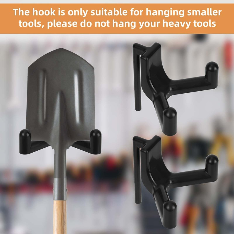 6pcs Shed Hooks for Rubbermaid Fasttrack, Plastic Multi Purpose Shed