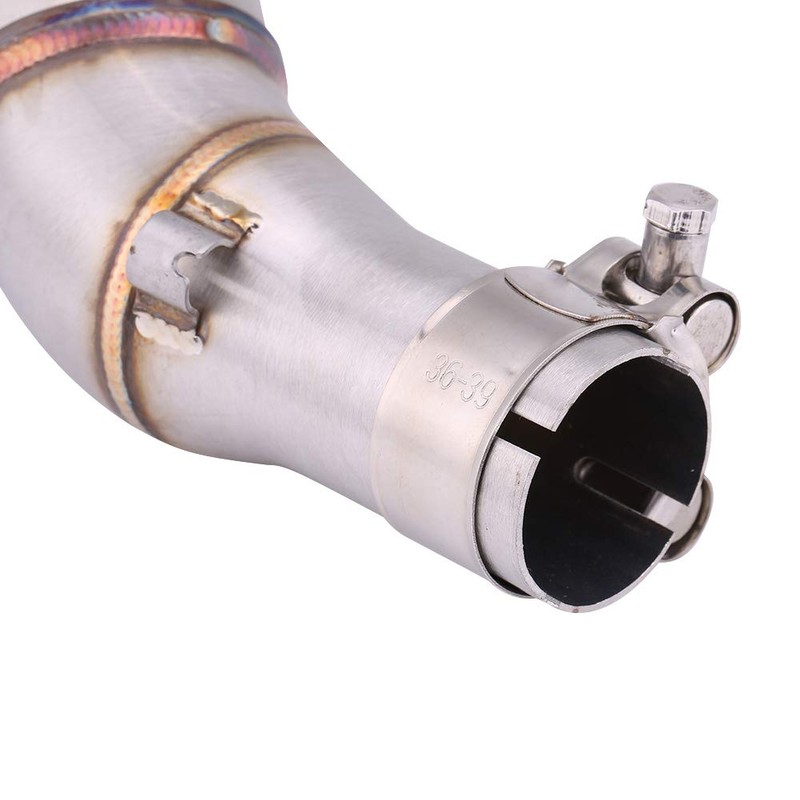 Keenso Motorcycle Exhaust Centre Pipe, Motorcycle Stainless Steel Exhaust Middle