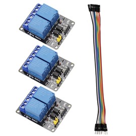 VKLSVAN 3PCS 2 Channel 5V Relay Module 10A with Optocoupler High Level Low Level Trigger Expansion Board Relay Board for Industrial Control Smart Control Automation Equipment Control with Jumper