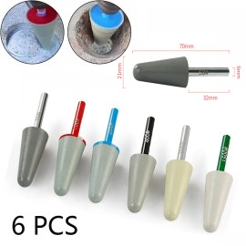 Unbranded 6PC 6mm Shank Resin Diamond Grinding Burrs For stone Carving Rotary Tool