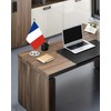 France Miniature Desk Flag Set,8x5 Inch French Small Flag With