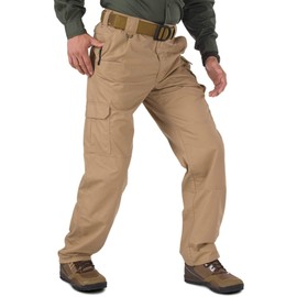 5.11 Tactical Men's Taclite Pro Lightweight Performance Pants, Cargo Pockets, Action Waistband, Coyote, 34W x 32L, Style 74273