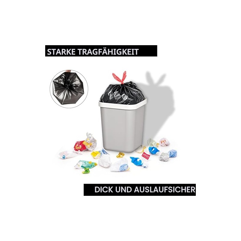 Aitodos Pack of 60 Bin Liners, 35 L, L x