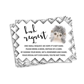 Inkdotpot 30 Hedgehog Jungle Animals Baby Shower Book Request Cards Bring A Book Instead Of A Card Baby Shower Invitations Inserts Games