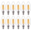 FLSNT 60W Equivalent LED Candelabra Bulbs, Dimmable LED Chandelier Bulbs,