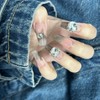 i-Laesh Press on Nails - Coffin Nails Handmade Hand-Painted -