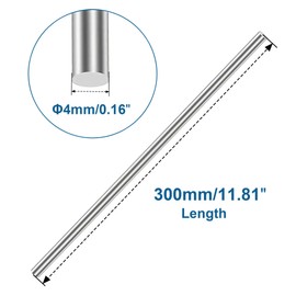 LEPEVNEY 4mm Stainless Steel Rods Solid Shaft Lathe Bar Stock 4mm x 300mm Metal Rod 10 Pcs