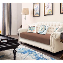 TIANSHU Sofa Seat Cover, 3 Seater Sofa Cushion Cover, Solid, Vertical and Horizontal Elasticity, Stretchable, Fit Type, Anti-Slip, Soft, Elastic Material, Good Stretchability, Four Seasons, Super