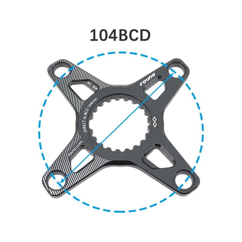 DJC 104BCD Chainring Round for Shimano Direct Mount Spider Adapter