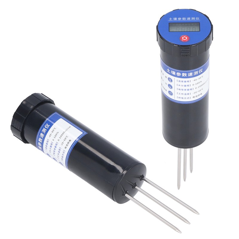 Soil Temperature Humidity Conductivity Sensor with LCD Display Quick Response