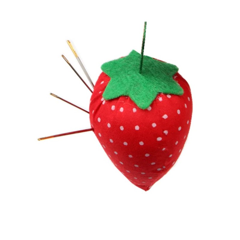 2.36" DIY Craft Strawberry Pin Cushion,Needle Holder Sewing (6 *