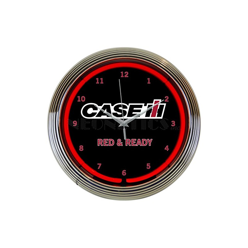Case IH International Harvester Red and Ready Neon Clock 15