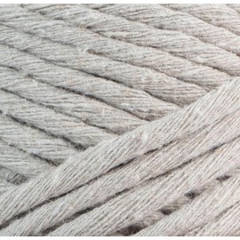 LUKCHE 4mm Single Strand Cotton Macrame Cord, 246 Feet - 82 Yards, Beige, 1 Skein