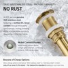 KES Sink Drain Without Overflow Bathroom Pop Up Drain Assembly